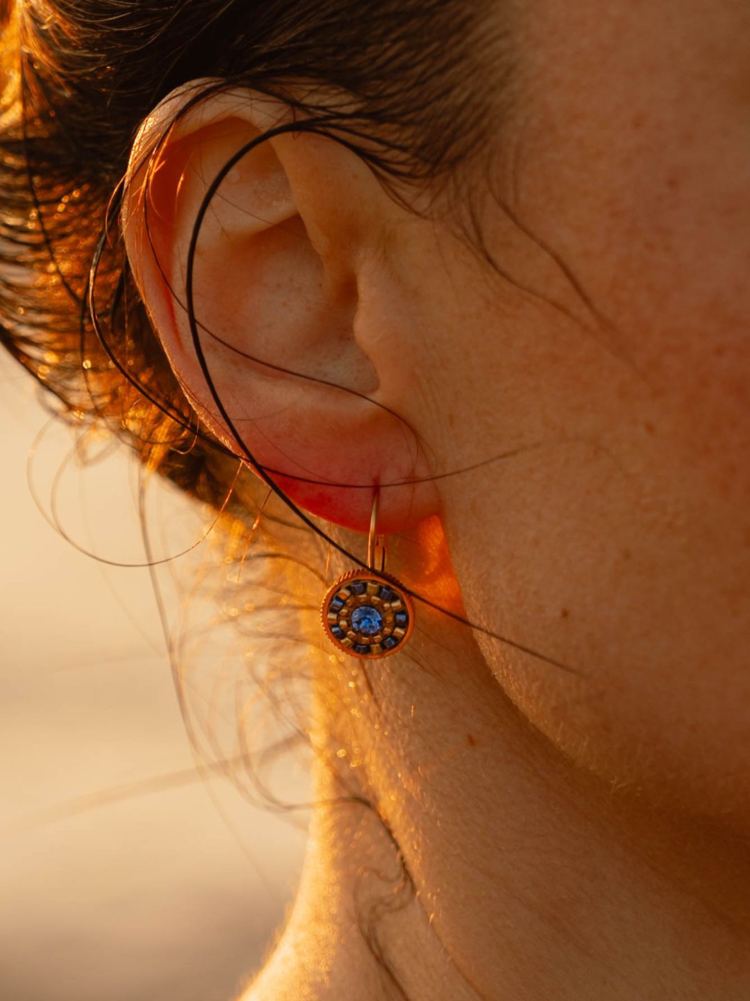 Boucles d'Oreilles Dormeuses | Acier Inoxydable 316L & Crystal Swarovski