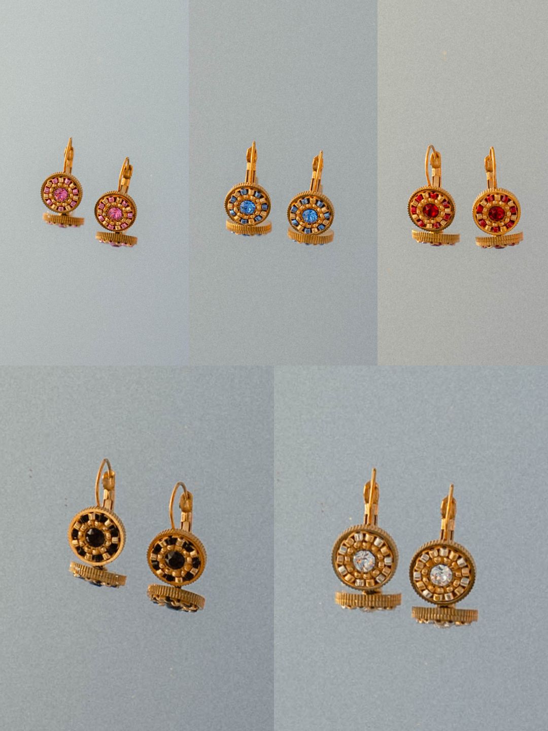 Boucles d'Oreilles Dormeuses | Acier Inoxydable 316L & Crystal Swarovski