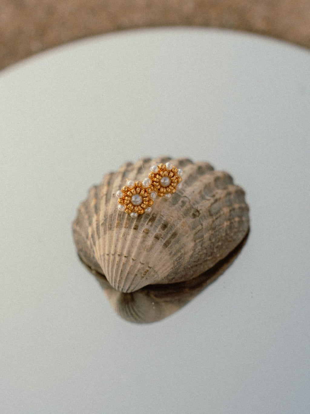 Boucles d'Oreilles Puces | Acier Inoxydable 316L & Perles Blanches